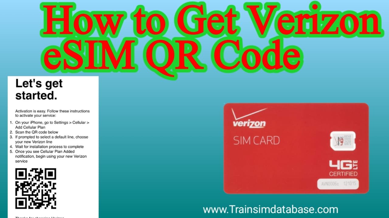 Verizon eSIM QR Code Verizon eSIM QR Code Activation SIM Database