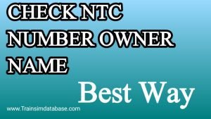 Check NTC Number Owner