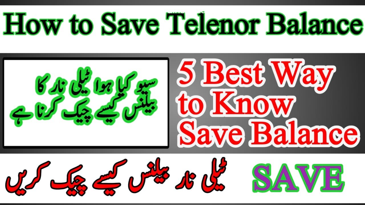 Save Telenor Balance