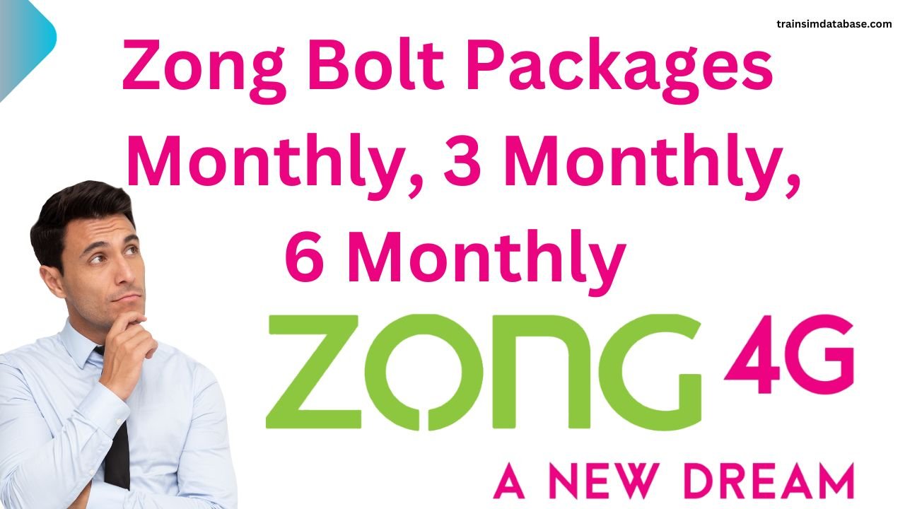 Zong Bolt Packages Monthly, 3 Monthly, 6 Monthly