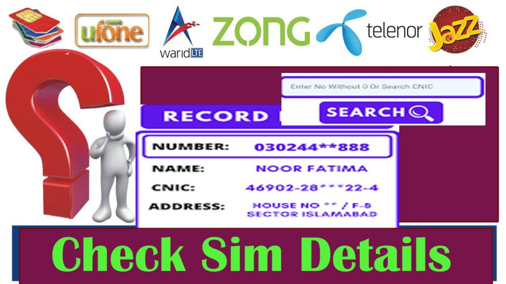 Check Sim Owner Details by Number All Network